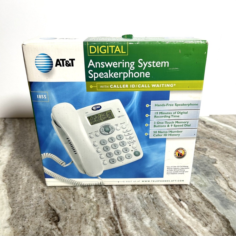 Vintage AT&T 1855 Digital Answering System Speakerphone Caller ID New open box